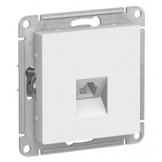 Механизм розетки телефонной Schneider Electric Atlas белый rj11 без рамки atn000181