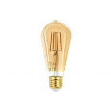 Филаментная лампа Эра f-led st64 e27 7w 824 gold б0047664